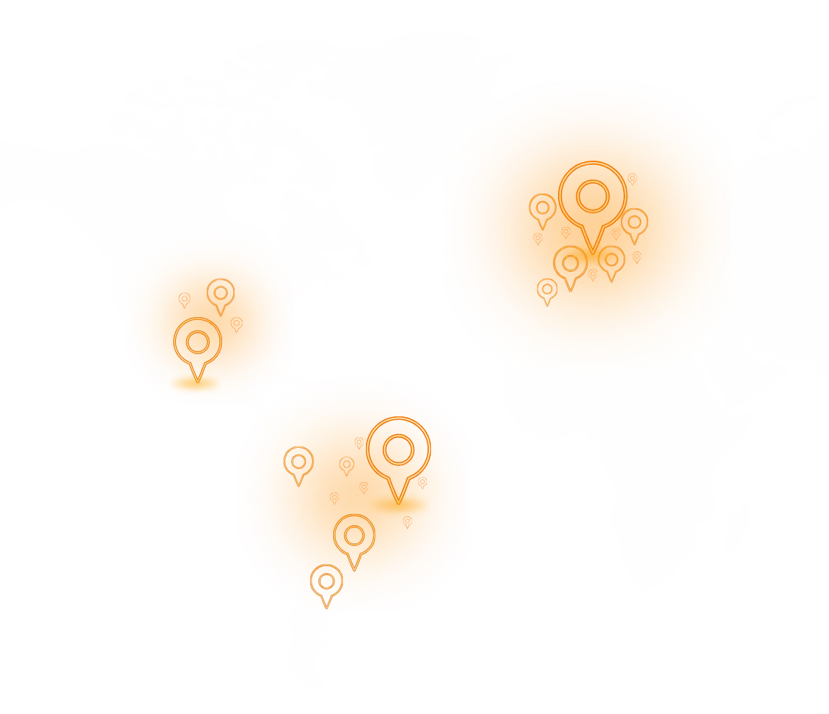 Mapa ilustrativo das regiões atendidas pela Infinity Doctors
